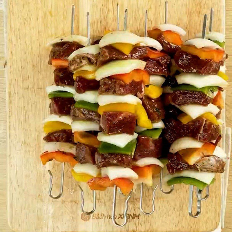 Step 4 Beef Skewers with Vegetables