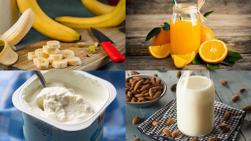 Ingredients for banana smoothie