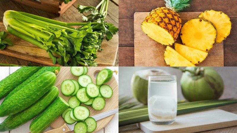 Ingredients for celery smoothie
