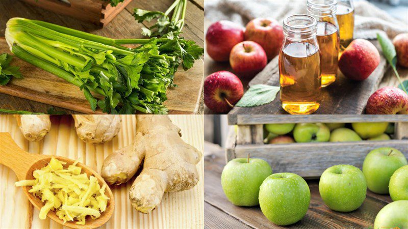 Ingredients for celery smoothie