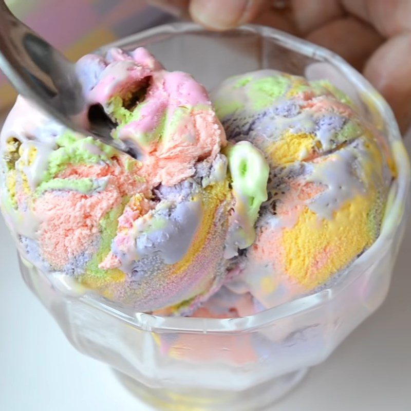 Step 5 Final Product Rainbow Ice Cream