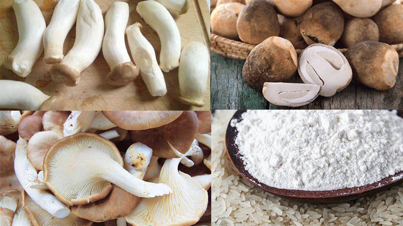 Ingredients for vegetarian bánh đúc