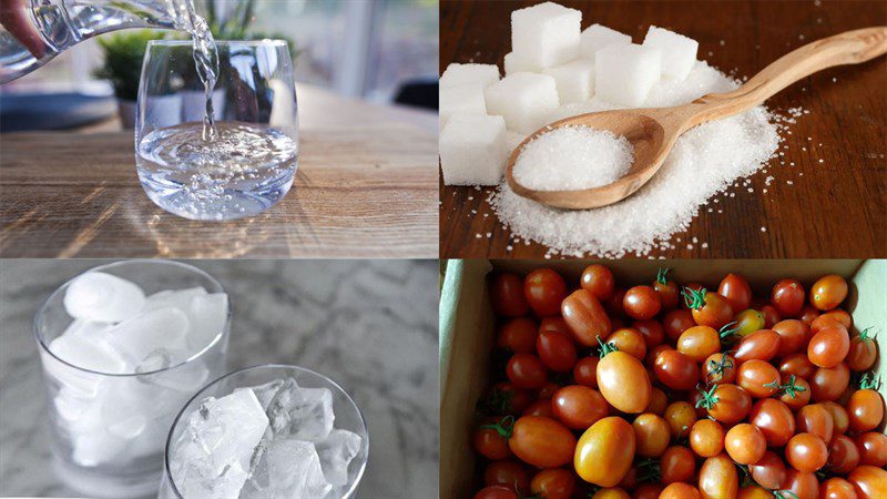Ingredients for tomato juice