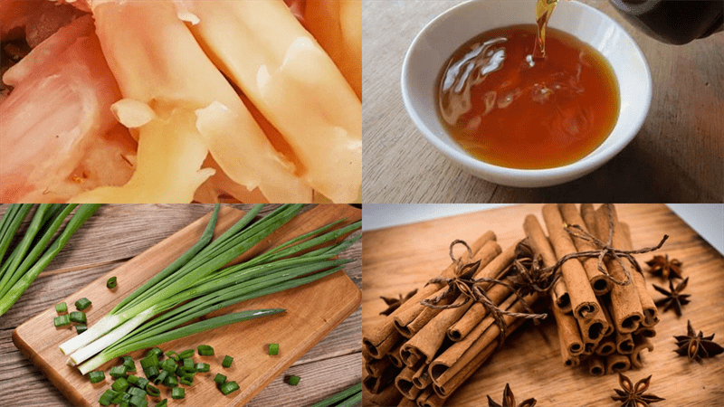 Ingredients for the salad dish