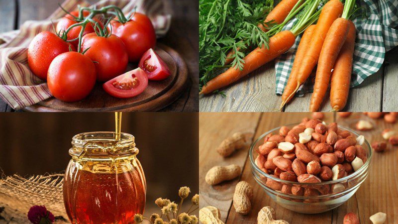 Ingredients for tomato smoothie
