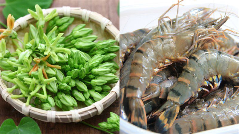 Ingredients for the dish 2 ways to cook morning glory flower soup