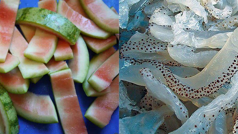 Ingredients for watermelon jelly salad