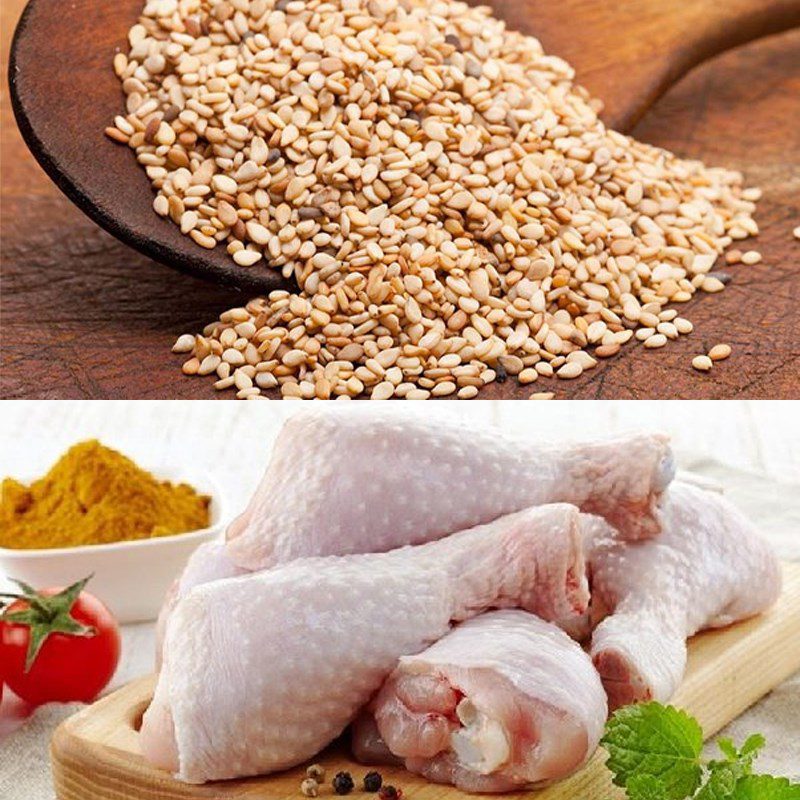 Ingredients for sesame roasted chicken