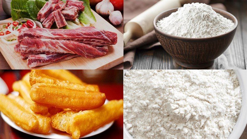 Ingredients for Hanoi rib porridge