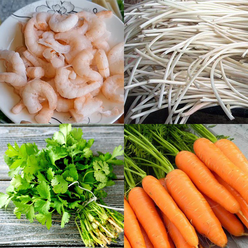 Ingredients for lotus stem salad