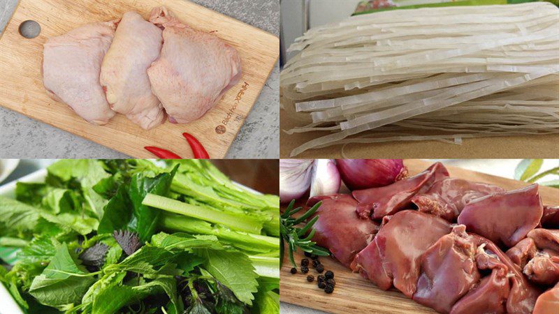 Ingredients for Mixed Chicken Pho