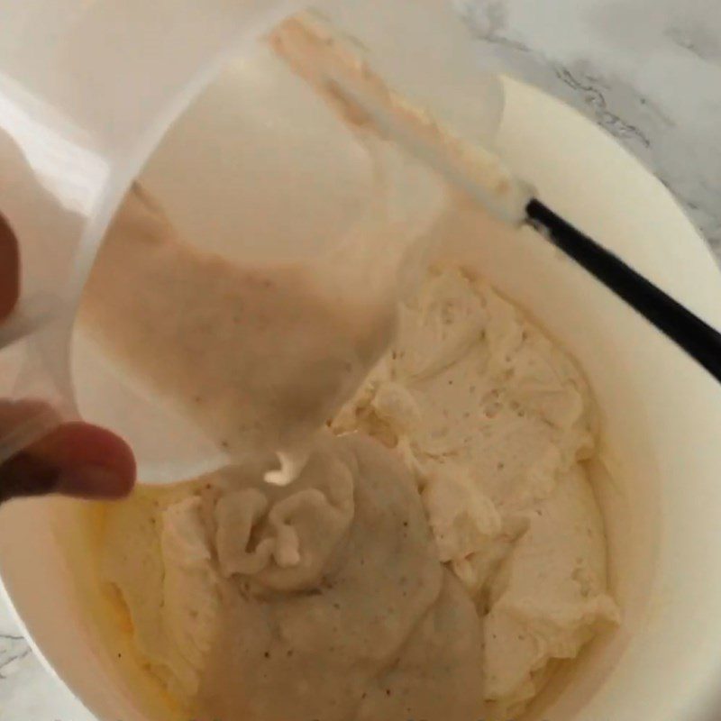 Step 5 Making banana ice cream Banana crepe with avocado nutella ice cream flavor