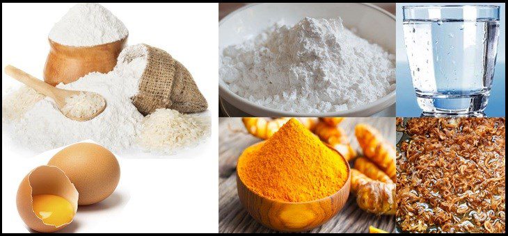 Ingredients for 5 ways to make fresh noodles