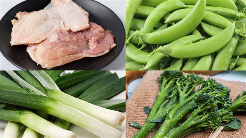 Ingredients for pan-fried chicken dish