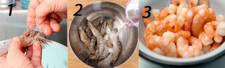 Step 1 Prepare seafood for Seafood Stir-Fried Hủ Tiếu