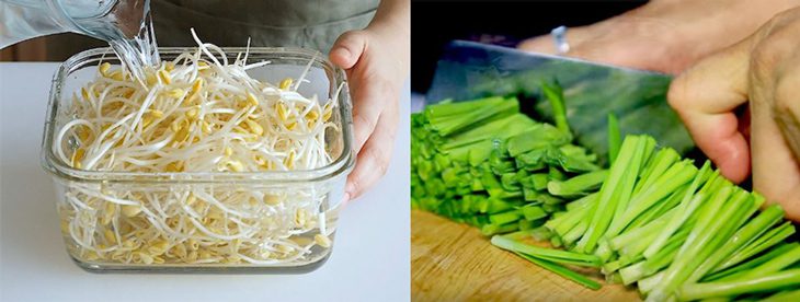 Step 2 Preparation of vegetables Seafood stir-fried noodles