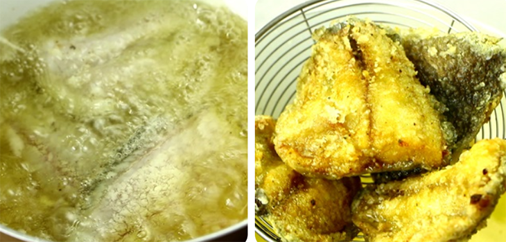 Step 2 Marinate and fry the fish Fish noodle soup