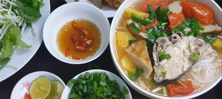 Step 5 Final product Mackerel noodle soup