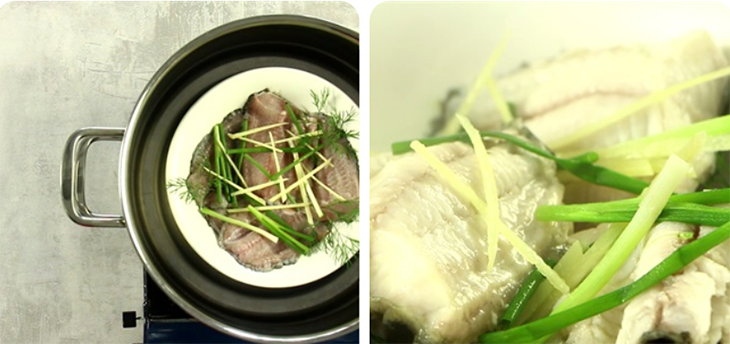 Step 3 Marinate and steam the fish Fish noodle soup