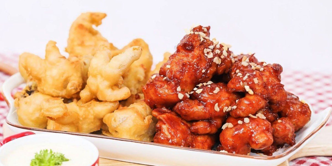 2 ways to make stir fried chicken legs with crispy skin and dipping sauce eating 00197