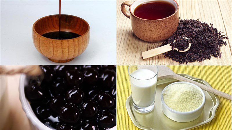 Ingredients for Okinawa milk tea