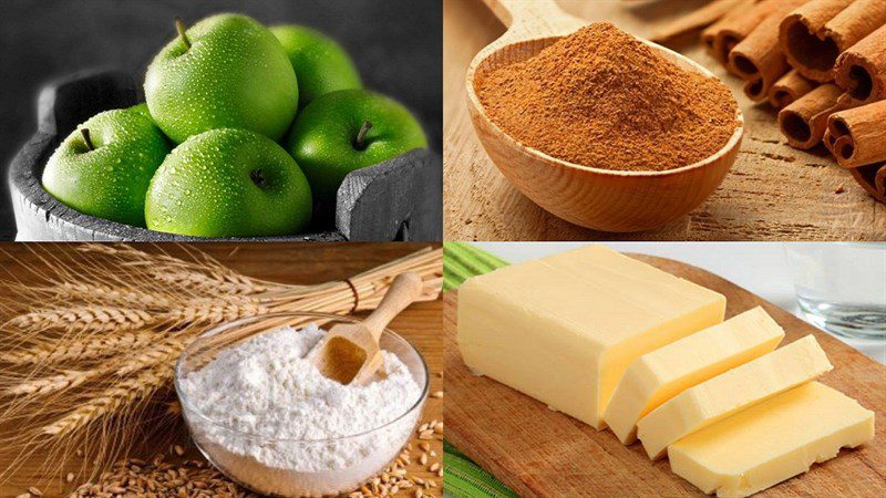 Ingredients for vegan apple pie