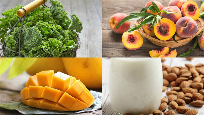 Ingredients for the dish 3 ways to make kale smoothie