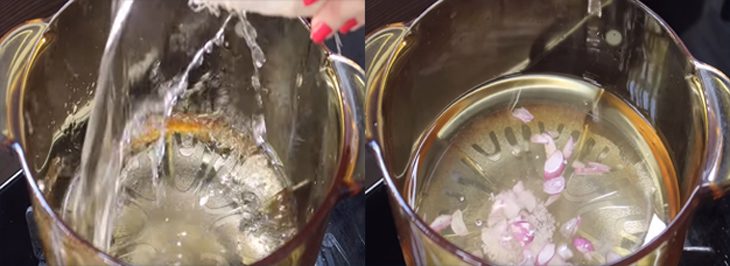 Step 4 Make steamed shrimp with coconut Steamed shrimp with coconut water