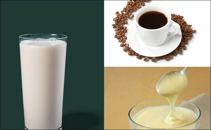 Ingredients for bạc xỉu