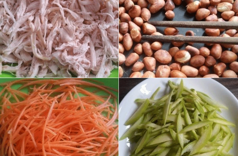 Step 1 Prepare the ingredients for Green Mango Salad with Chicken