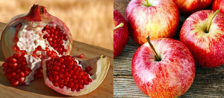 Ingredients for pomegranate juice dish