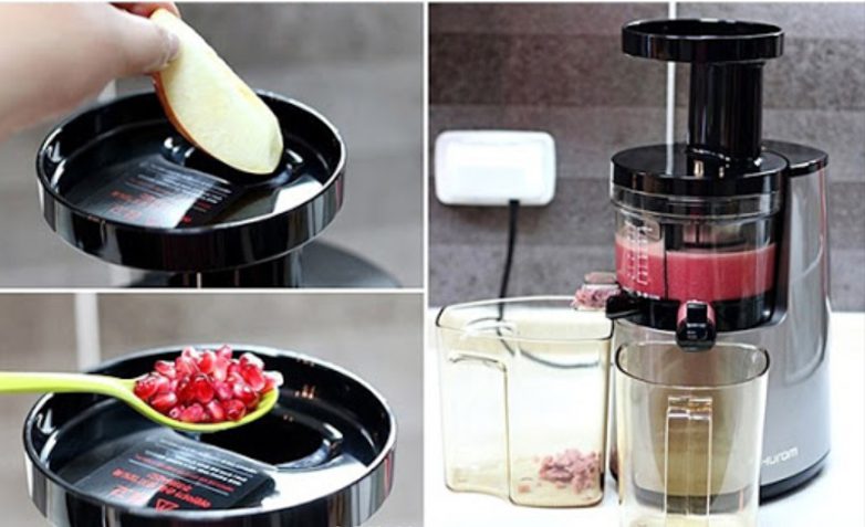 Step 2 Juicing apple pomegranate juice