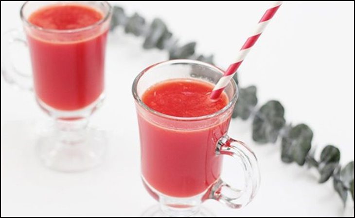 Step 3 Final product Bell pepper watermelon juice