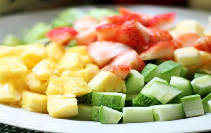 Step 1 Prepare fruits for Kiwi Fruit Salad with Mayonnaise