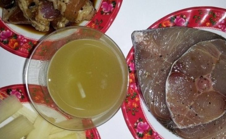 Step 1 Prepare the ingredients for Braised Mackerel with Sugarcane