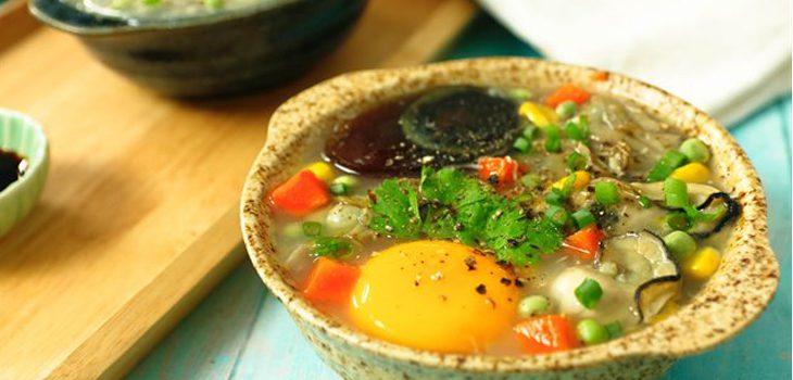 Step 5 Final Product Oyster Soup with Century Egg