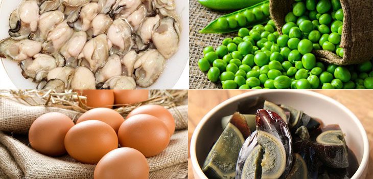 Ingredients for oyster soup dish
