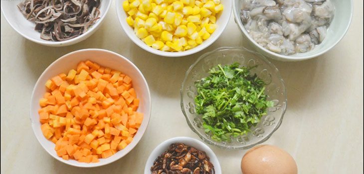 Ingredients for oyster soup