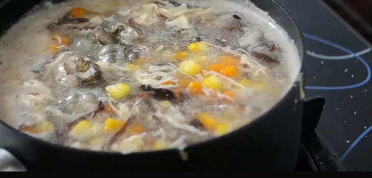 Step 3 Cooking Mixed Oyster Soup Mixed Oyster Soup