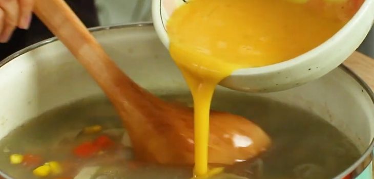 Step 4 Cooking oyster egg soup Oyster egg soup