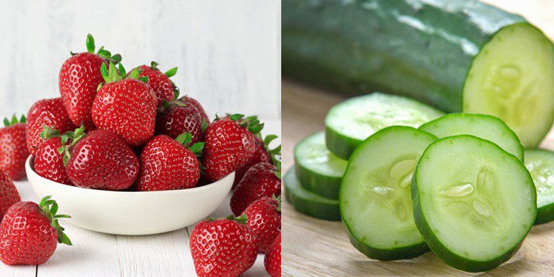 Ingredients for 7 types of strawberry smoothies