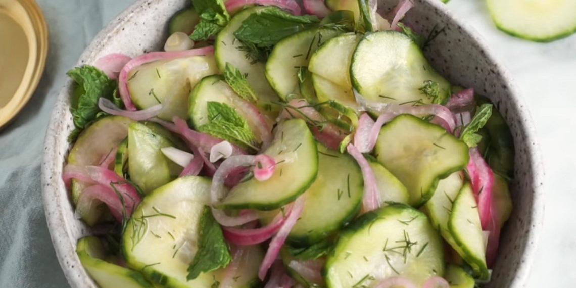 3 ways to make cucumber salad with vinegar dressing and sour cream dressing refreshing 05145