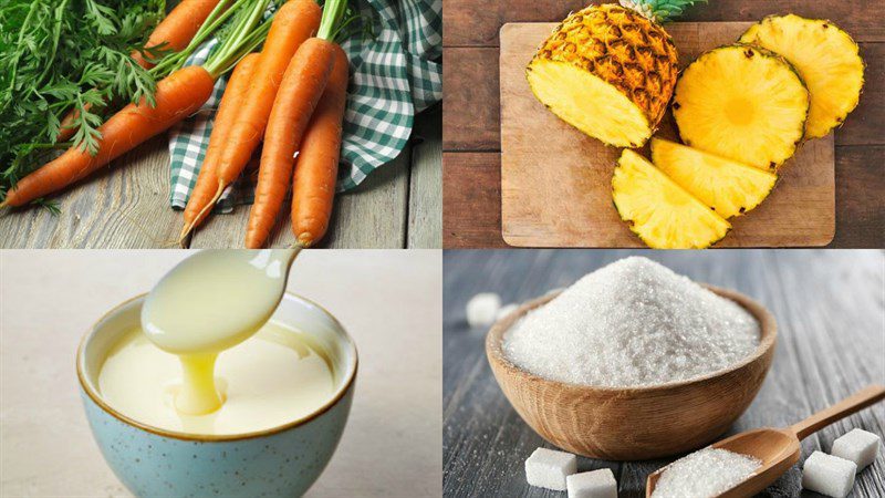 Ingredients for carrot smoothie
