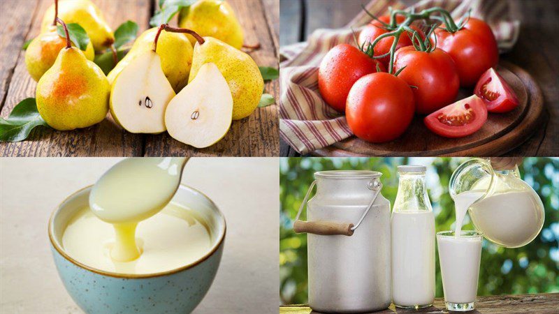 Ingredients for tomato smoothie