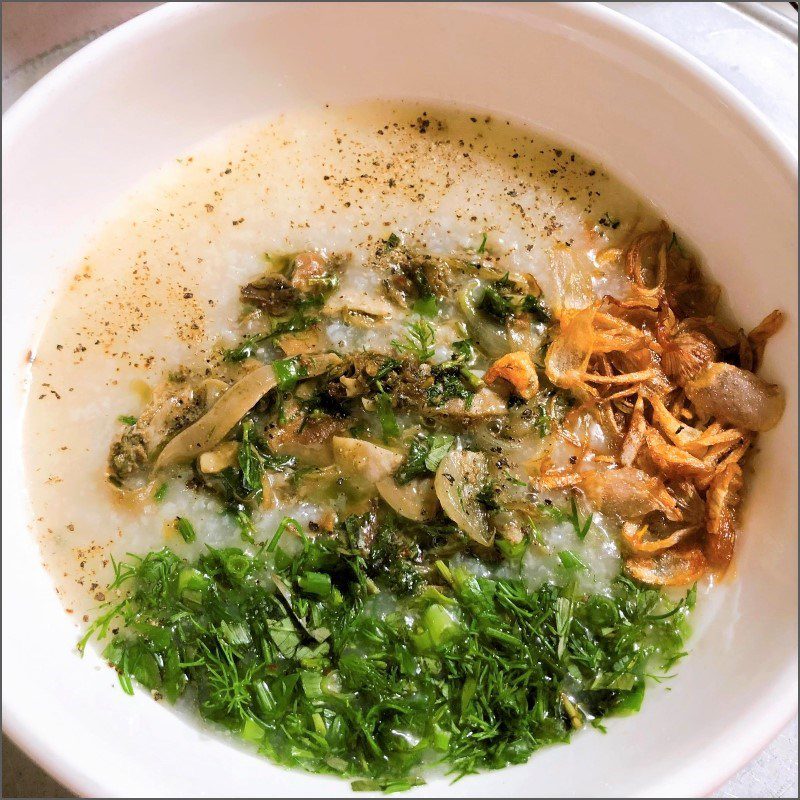 Step 4 Final product Clam porridge