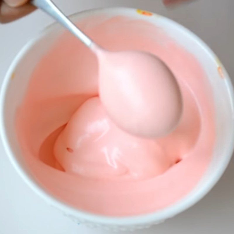 Step 2 Create the cream colors Rainbow ice cream