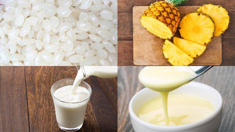 Ingredients for the dish of jackfruit yogurt