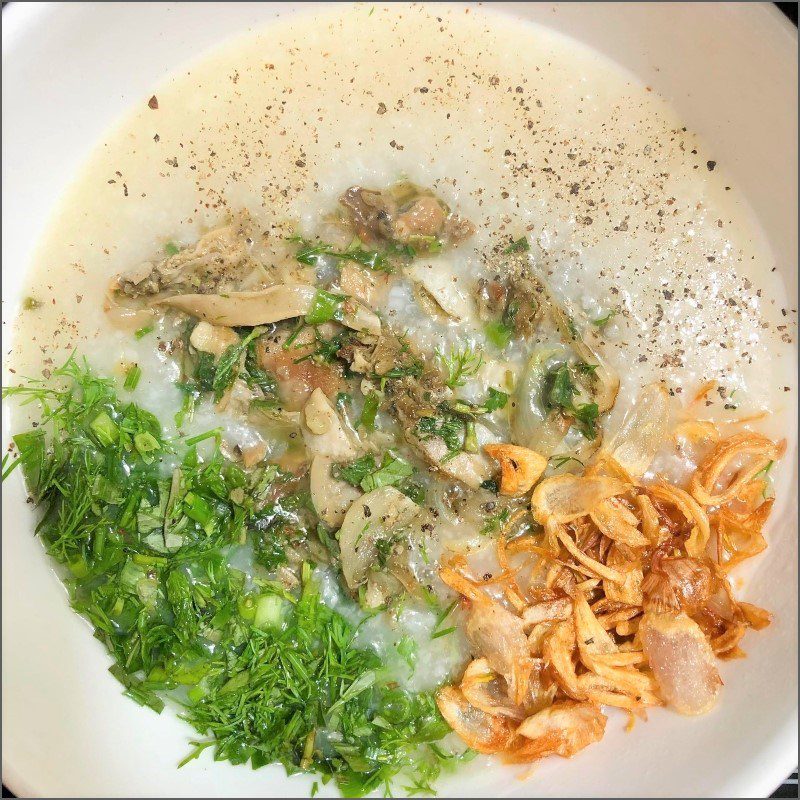 Step 4 Final product Clam porridge