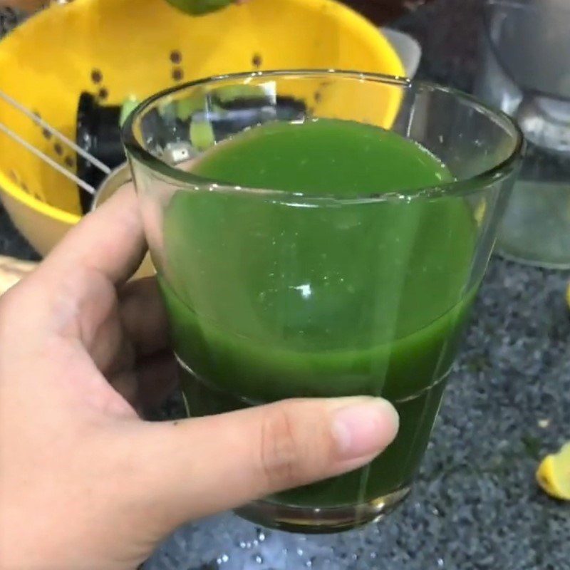 Step 4 Final product Coconut water fish mint juice