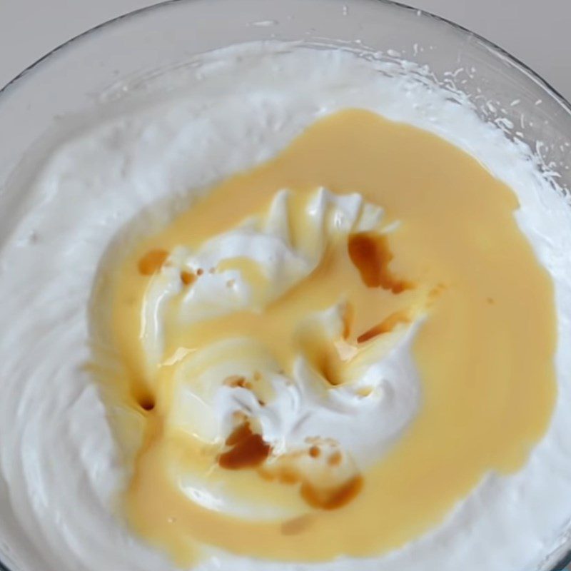 Step 1 Whip the cream Rainbow ice cream